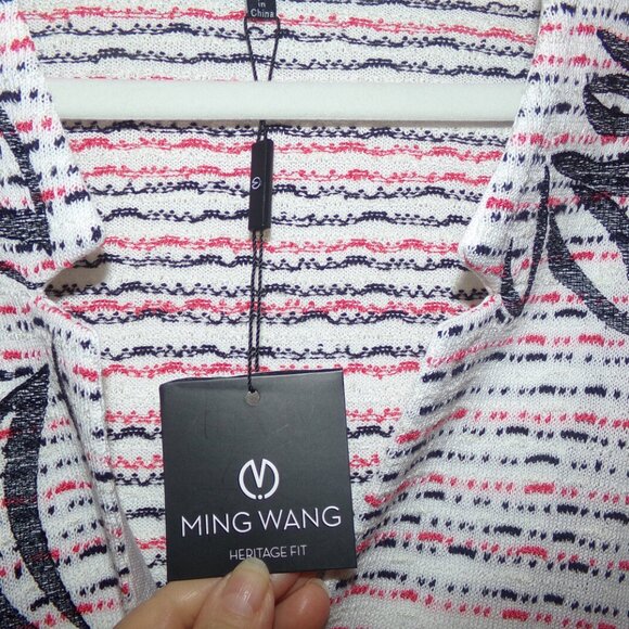 NWOT MING WANG SZ.PS, HERITAGE FIT MULTI ON WHITE JACKET - Picture 3 of 7